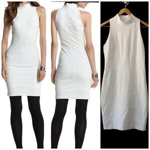White House Black Market Head Turning Sheath White Mini Dress size 4 Career